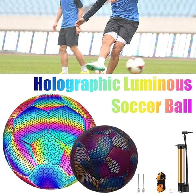 Balón de fútbol holográfico luminoso