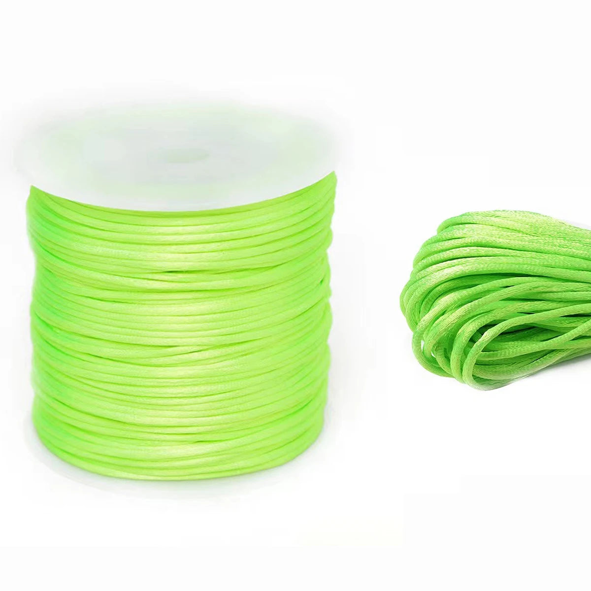 10M-100M/lot 2.5mm Colorful Nylon Black Rattail Satin Chinese Knotting Silk Macrame Cord Beading Braided Shamballa String Thread