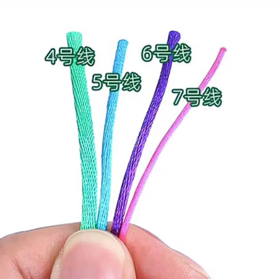 10M-100M/lot 2.5mm Colorful Nylon Black Rattail Satin Chinese Knotting Silk Macrame Cord Beading Braided Shamballa String Thread