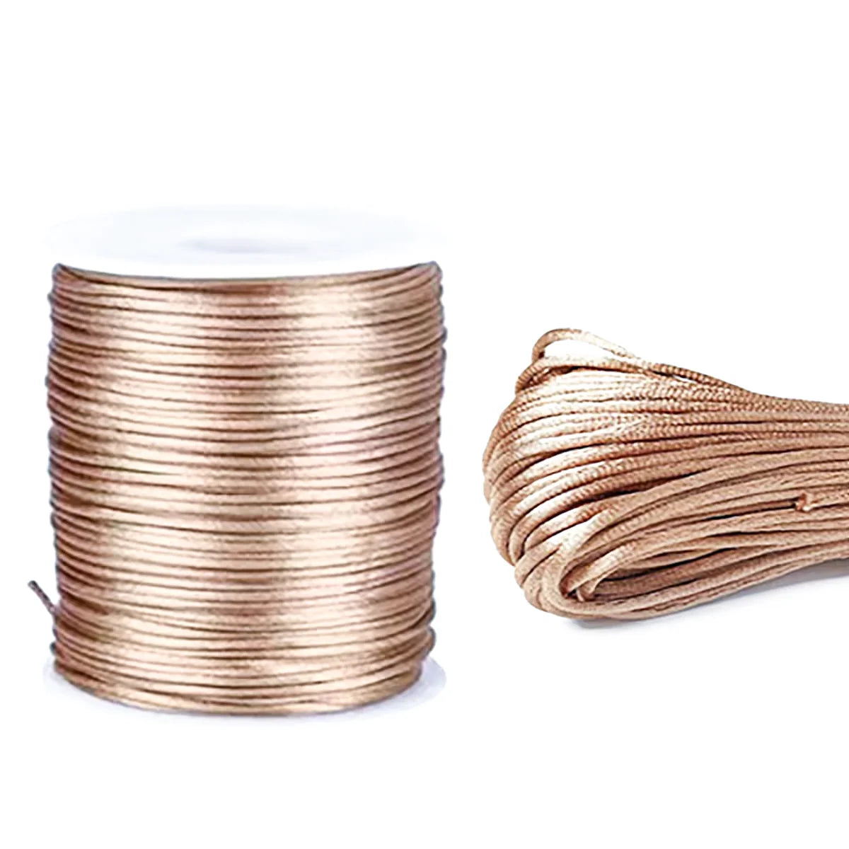 10M-100M/lot 2.5mm Colorful Nylon Black Rattail Satin Chinese Knotting Silk Macrame Cord Beading Braided Shamballa String Thread