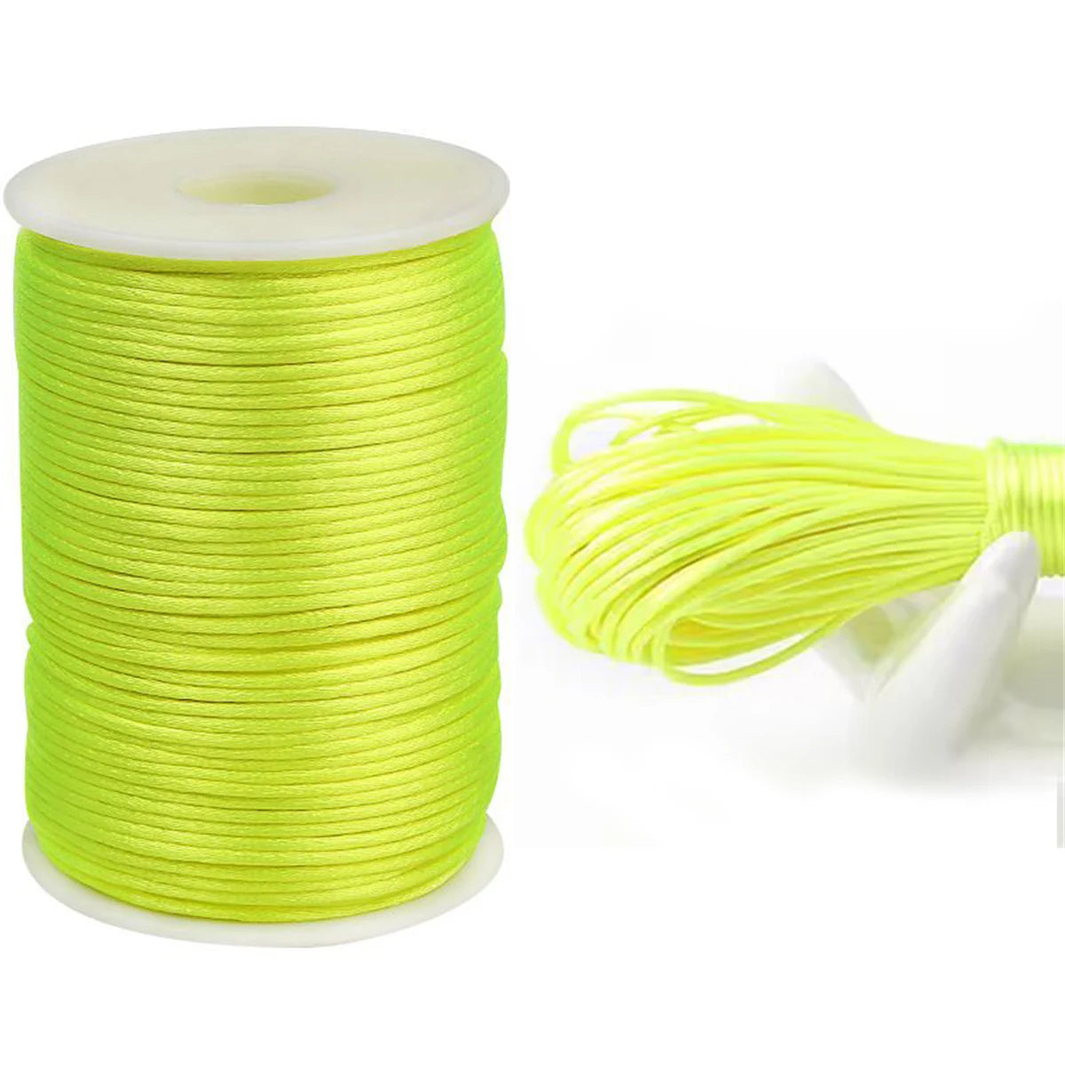 10M-100M/lot 2.5mm Colorful Nylon Black Rattail Satin Chinese Knotting Silk Macrame Cord Beading Braided Shamballa String Thread