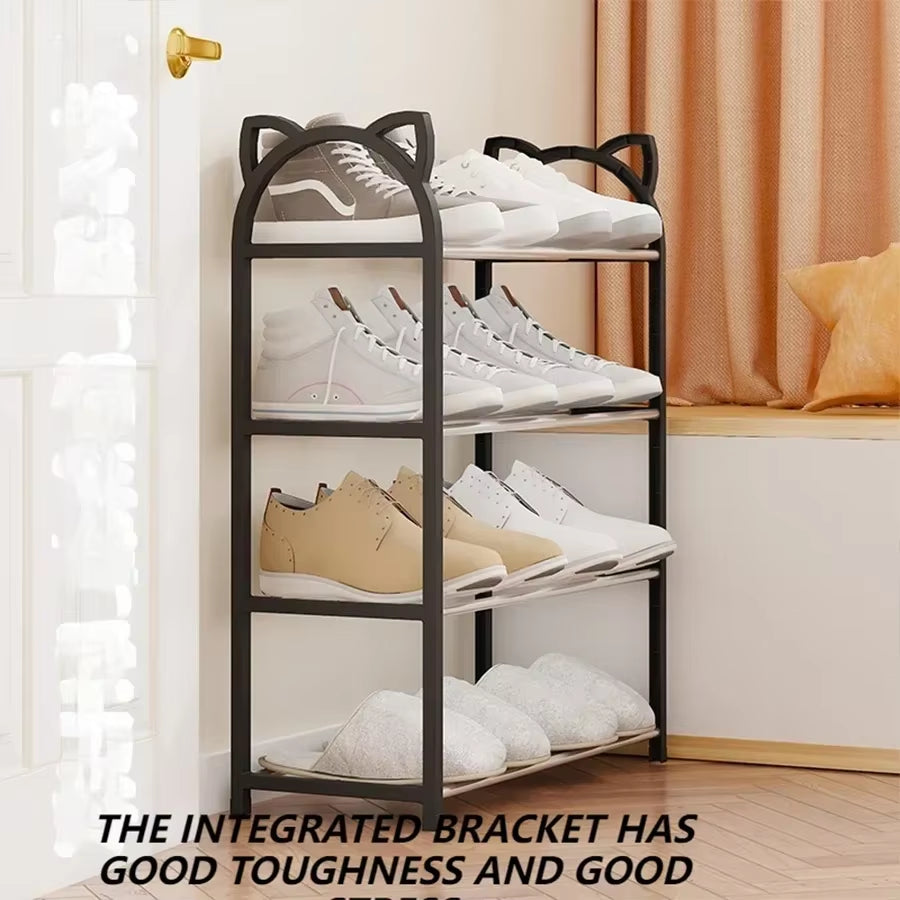 4 Layer 56*47*19Cm Household Storage Rack Simple Shoe Cabinet Shoe Storage Rack Cat Galvanized Tube Shoe Rack